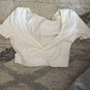 Cropped White Shirt